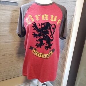 Brave Gryffindor The Wizarding World Of Harry Potter T-Shirt Red/Gray | Size M
